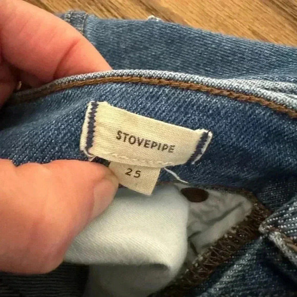 Madewell women’s Stovepipe Jeans 👖 Classic Mid Rise Light Wash Size 25 - Picture 4 of 7